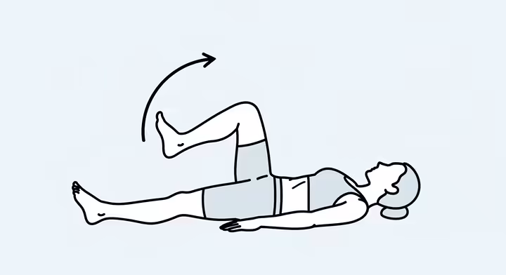 Illustration of a person performing a clamshell exercise to strengthen hip muscles.